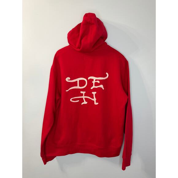 Ed Hardy New York Hoodie Mens Red Eagle Snake Skull Pullover Red Sz L - Picture 11 of 11